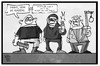 Cartoon: Wachpolizei (small) by Kostas Koufogiorgos tagged karikatur,koufogiorgos,illustration,cartoon,wachpolizei,besorgte,bürger,rechtsextremismus,sicherheit,gefahr,hilfspolizei,bürgerwehr,politik