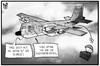 Cartoon: Waffen für den IS (small) by Kostas Koufogiorgos tagged karikatur,koufogiorgos,illustration,cartoon,flugzeug,lieferung,waffen,usa,deutschland,is,terrorismus,miliz,krieg,konflikt,politik