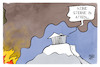 Cartoon: Waldbrände (small) by Kostas Koufogiorgos tagged karikatur,koufogiorgos,waldbrand,feuer,sterne,athen,parthenon,griechenland,rauch