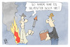 Cartoon: Warmes Silvester (small) by Kostas Koufogiorgos tagged karikatur,koufogiorgos,silvester,feuerwerk,böller,klimawandel