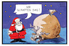 Cartoon: Weihnachten-geschafft! (small) by Kostas Koufogiorgos tagged karikatur,koufogiorgos,illustration,cartoon,weihnachten,rudolph,weihnachtsmann,last,geschenke
