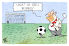 Cartoon: WM-Start (small) by Kostas Koufogiorgos tagged karikatur,koufogiorgos,wm,fußball,trump,ball,golf
