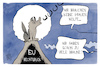 Cartoon: Wölfe in der EU (small) by Kostas Koufogiorgos tagged karikatur,koufogiorgos,wolf,tuerkei,eu,rechtsextremismus