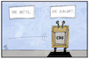 Cartoon: Zukunft der CDU (small) by Kostas Koufogiorgos tagged karikatur,koufogiorgos,illustration,cartoon,cdu,mitte,zukunft,rechts,partei,politik,profil,rechtsruck
