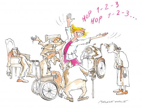 Cartoon: Hip Hop (medium) by Marlene Pohle tagged gesundheit