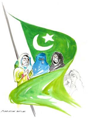 Cartoon: Pakistan (medium) by Marlene Pohle tagged cartoon,
