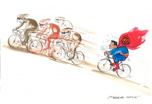 Cartoon: Tour de France for ever (medium) by Marlene Pohle tagged sports