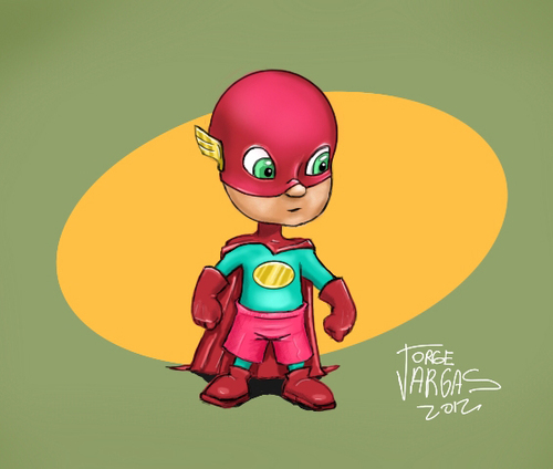 Cartoon: Little super hero (medium) by Jorge Vargas tagged hero