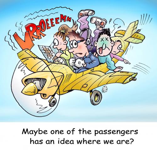 Cartoon: Lost in the sky (medium) by illustrator tagged navigation,sky,air,aeroplane,airplane,pilot,orientation,problem,lost,passenger,sick,dizzy,flying,flight,illustrator,illustration,peter,welleman,cartoon,satire,comic,gag,editorial,blue,illustration,flugzeug,fliegen,flugverkehr,verkehr,passagiere,luft,technik,probleme,riskio,wartung,gefahr,orientierung,piloten,pilot