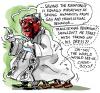 Cartoon: pope and his dress (small) by illustrator tagged pope,speech,choir,boys,humanity,cartoon,satire,religion,warning,saving,gays,schwul,gay,queer,dress