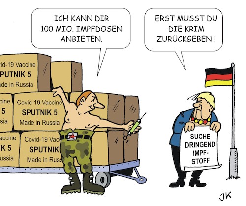 Cartoon: Angebote (medium) by JotKa tagged corona,pandemie,impfen,impfstoff,impfstoffmangel,impfstoffbeschaffung,merkel,putin,sputnik5,politik,sanktionen,russland,eu,corona,pandemie,impfen,impfstoff,impfstoffmangel,impfstoffbeschaffung,merkel,putin,sputnik5,politik,sanktionen,russland,eu