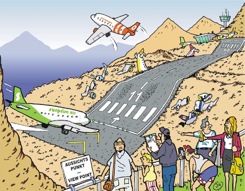 Cartoon: Aussichtspunkte (medium) by JotKa tagged aussicht,aussichtspunkte,ausflüge,flughäfen,flughafen,flugzeuge,flugzeug,start,landung,transport,verkehr,landebahn,startbahn,reisen,urlaub,unfall,tourismus,aussicht,aussichtspunkte,ausflüge,flughäfen,flughafen,flugzeuge,flugzeug,start,landung,transport,verkehr,landebahn,startbahn,reisen,urlaub,unfall,tourismus