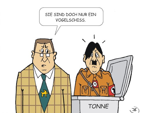 Cartoon: Ein Vogelschiss (medium) by JotKa tagged gauland,afd,hitler,nazies,nationalsozialisten,vorgelschiss,deutsche,geschichte,1000jahre,gauland,afd,hitler,nazies,nationalsozialisten,vorgelschiss,deutsche,geschichte,1000jahre