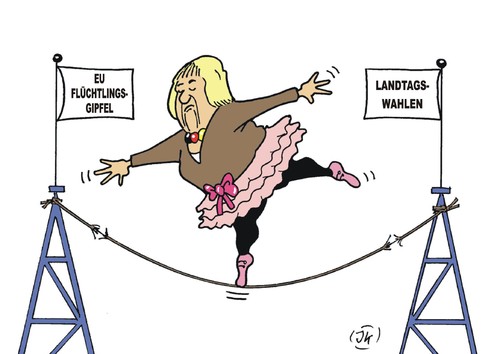 Cartoon: Eine Tänzerin (medium) by JotKa tagged landtagswahlen,wahlergebnisse,wählerverlust,machtverlust,parteien,sachsen,anhalt,baden,würtemberg,rheinland,pfalz,flüchtlingskrise,obergrenze,reduzierung,stimmung,ängste,afd,linke,rechte,cdu,spd,csu,fdp,bundesregierung,handlungsfähig,handlungsunfähig,koalition,koalitionsstreit,brandbriefe,flüchtlinge,asyl,asyldebatte,kontingente,eu,europäische,lösung,merkel,grüne,abschiebung,grenzkontrollen,grenzschließung,flüchtlingsgipfel,plan,a2,landtagswahlen,wahlergebnisse,wählerverlust,machtverlust,parteien,sachsen,anhalt,baden,würtemberg,rheinland,pfalz,flüchtlingskrise,obergrenze,reduzierung,stimmung,ängste,afd,linke,rechte,cdu,spd,csu,fdp,bundesregierung,handlungsfähig,handlungsunfähig,koalition,koalitionsstreit,brandbriefe,flüchtlinge,asyl,asyldebatte,kontingente,eu,europäische,lösung,merkel,grüne,abschiebung,grenzkontrollen,grenzschließung,flüchtlingsgipfel,plan,a2