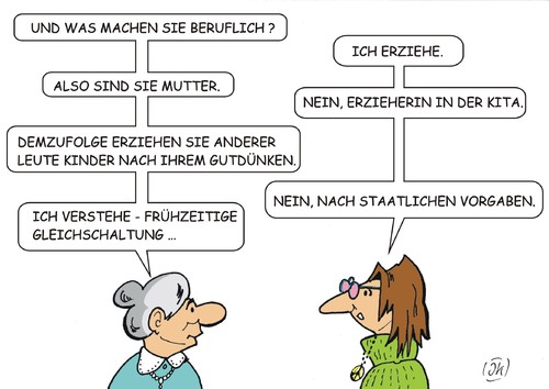 Cartoon: Erzieher (medium) by JotKa tagged erzieher,kindergärtnerin,bildung,erziehung,meinung,meinungsäußerung,eltern,mütter,väter,familie,staat,gleichschaltung,beeinflussung,dressur,kita,oma,opa,kindheit,kindergarten,kleinkinder,erzieher,kindergärtnerin,bildung,erziehung,meinung,meinungsäußerung,eltern,mütter,väter,familie,staat,gleichschaltung,beeinflussung,dressur,kita,oma,opa,kindheit,kindergarten,kleinkinder