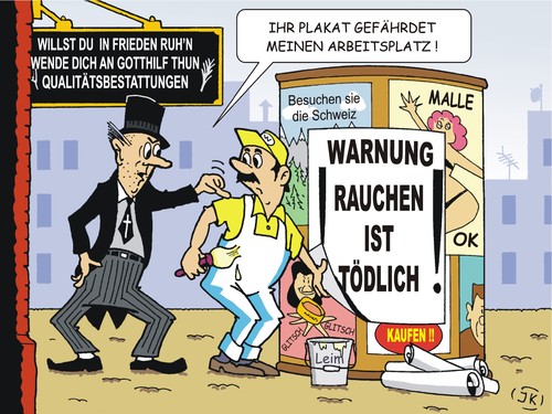 Cartoon: Gefährdete Arbeitsplätze (medium) by JotKa tagged gefährdete,arbeitsplätze,krankheit,tod,rauchen,rauchverbot,zigarettenwerbung,bestatter,sarg,umsätze,gewinne,tabak,politik,job,und,beruf,friedhof,werbung,gefährdete,arbeitsplätze,krankheit,tod,rauchen,rauchverbot,zigarettenwerbung,bestatter,sarg,umsätze,gewinne,tabak,politik,job,und,beruf,friedhof,werbung