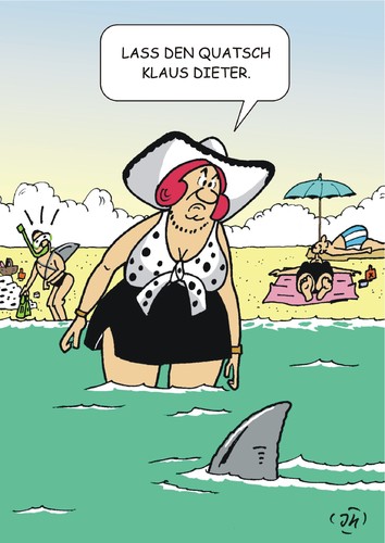 Cartoon: Haie (medium) by JotKa tagged hai,haie,fische,urlaub,meer,strand,ferien,erholung,baden,schwimmen,freizeit,reisen,hai,haie,fische,urlaub,meer,strand,ferien,erholung,baden,schwimmen,freizeit,reisen