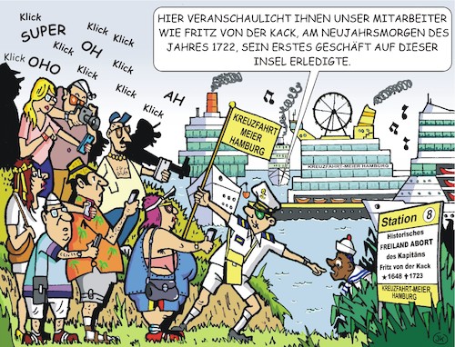 Cartoon: Historische Stätten (medium) by JotKa tagged kreuzfahrten,kreuzfahrer,entdecker,forscher,historische,plätze,historisch,reisebranche,tourismusindustrie,ausflüge,tourist,touristen,urlaub,reisen,nepp,höhepunkte,spassgesellschaft,unterhaltung,meer,ozean,see,insel,handy,smartphone,kreuzfahrten,kreuzfahrer,entdecker,forscher,historische,plätze,historisch,reisebranche,tourismusindustrie,ausflüge,tourist,touristen,urlaub,reisen,nepp,höhepunkte,spassgesellschaft,unterhaltung,meer,ozean,see,insel,handy,smartphone