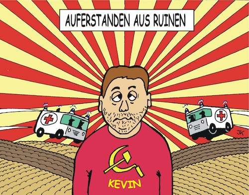 Cartoon: Kevin (medium) by JotKa tagged kevin,spd,sozialismus,kommunismus,einteignungen,ddr,auferstanden,aus,ruinen,sed,volkswirtschaft,enteignungen,kühnert,kevin,spd,sozialismus,kommunismus,einteignungen,ddr,auferstanden,aus,ruinen,sed,volkswirtschaft,enteignungen,kühnert