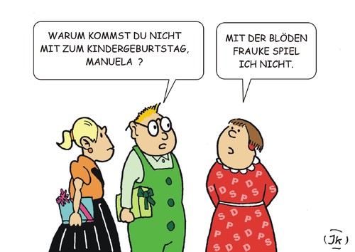 Cartoon: Kinder (medium) by JotKa tagged wahlen,landtagswahlen,rheinland,pfalz,baden,württemberg,manu,dreyer,frauke,petry,hannelore,kraft,swf,fernsehen,talkshow,elefantenrunde,absagen,befindlichkeiten,spd,afd,wähler,wählermeinung,umfragen,umfragewerte,flüchtlingskrise,parteien,landtage,bundestag,bundestagswahlen,wahlen,landtagswahlen,rheinland,pfalz,baden,württemberg,manu,dreyer,frauke,petry,hannelore,kraft,swf,fernsehen,talkshow,elefantenrunde,absagen,befindlichkeiten,spd,afd,wähler,wählermeinung,umfragen,umfragewerte,flüchtlingskrise,parteien,landtage,bundestag,bundestagswahlen