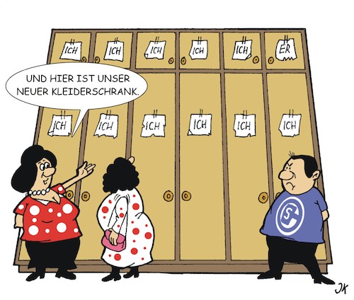 Cartoon: Kleiderschrank (medium) by JotKa tagged liebe,ehe,beziehungen,erotik,möbel,bett,schrank,kleiderschrank,schlafzimmer,frust,feundin,lifestyle,gesellschaft,liebe,ehe,beziehungen,sex,erotik,möbel,bett,schrank,kleiderschrank,schlafzimmer,frust,feundin,lifestyle,gesellschaft