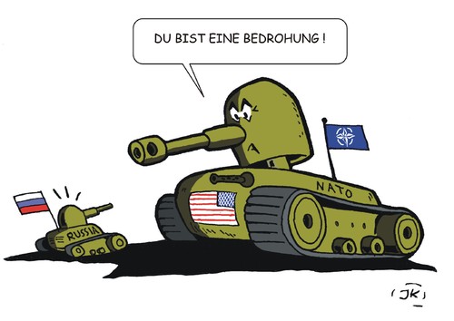 Cartoon: Kräftemessen (medium) by JotKa tagged nato,russland,militär,rüstung,rüstungsausgaben,aufrüstung,provokationen,sicherheitsbedürfnis,wettrüsten,nato,russland,militär,rüstung,rüstungsausgaben,aufrüstung,provokationen,sicherheitsbedürfnis,wettrüsten