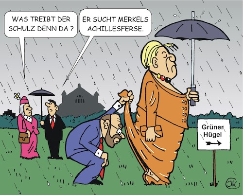 Cartoon: Neulich in Bayreuth (medium) by JotKa tagged bayreuth,wagner,wagnerfestspiele,tannhäuser,merkel,schulz,cdu,spd,wahlkampf,wahlkampfthemen,bundestagswahl,achillesferse,parteien,politik,politiker,umfragewerte,bayreuth,wagner,wagnerfestspiele,tannhäuser,merkel,schulz,cdu,spd,wahlkampf,wahlkampfthemen,bundestagswahl,achillesferse,parteien,politik,politiker,umfragewerte