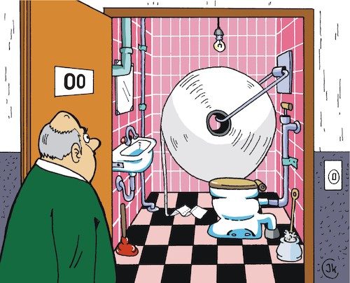 Cartoon: Ohne Worte (medium) by JotKa tagged sanitär,sanitäranlagen,sanitäreinrichtungen,clo,wc,toiletten,toilettenpapier,waschbecken,sanitär,sanitäranlagen,sanitäreinrichtungen,clo,wc,toiletten,toilettenpapier,waschbecken
