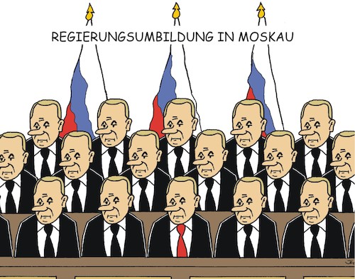 Cartoon: Putins neues Kabinett (medium) by JotKa tagged regierungsumbildung,kabinett,moskau,putin,diktatur,regierung,minister,minsterpräsident,partein,demokratie,autokratie,regierungsumbildung,kabinett,moskau,putin,diktatur,regierung,minister,minsterpräsident,partein,demokratie,autokratie