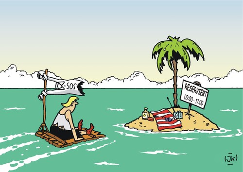 Cartoon: Reserviert (medium) by JotKa tagged reservierungen,strand,urlaub,insel,schiffbruch,schiffbrüchiger,sos,meer,inselwitz,see,ferien,urlauber,handtuch,pool,reisen,freizeit,notfall,floß,palme,reservierungen,strand,urlaub,insel,schiffbruch,schiffbrüchiger,sos,meer,inselwitz,see,ferien,urlauber,handtuch,pool,reisen,freizeit,notfall,floß,palme