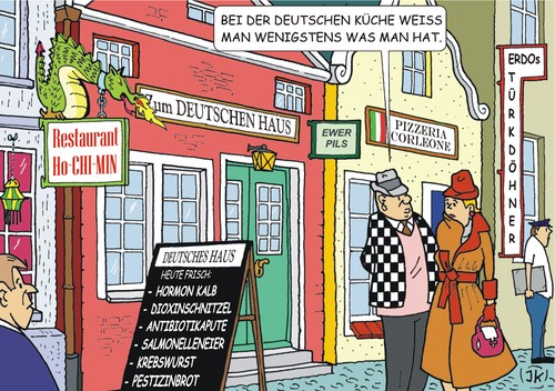 Cartoon: Restaurantbesuch (medium) by JotKa tagged restaurants,lokale,essen,trinken,küche,nahrungsmittel,nahrung,ernährung,natur,umwelt,massentierhaltung,antibiotika,pestizide,dioxin,lebensmitttel,lebensmittelskandale,lebensmittel,restaurants,lokale,essen,trinken,küche,nahrungsmittel,nahrung,ernährung,natur,umwelt,massentierhaltung,antibiotika,pestizide,dioxin,lebensmitttel,lebensmittelskandale,lebensmittel