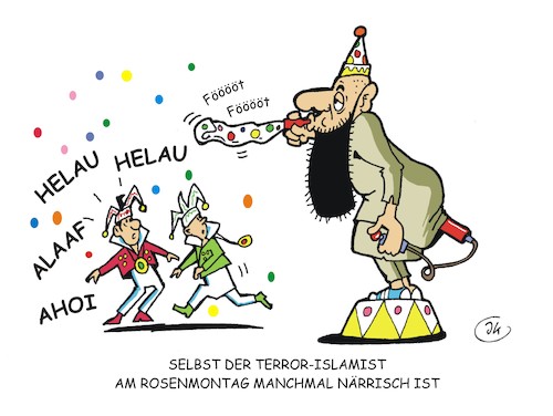Cartoon: Rosenmontag (medium) by JotKa tagged rosenmontag,karneval,narren,jecken,rosenmontag,karneval,narren,jecken