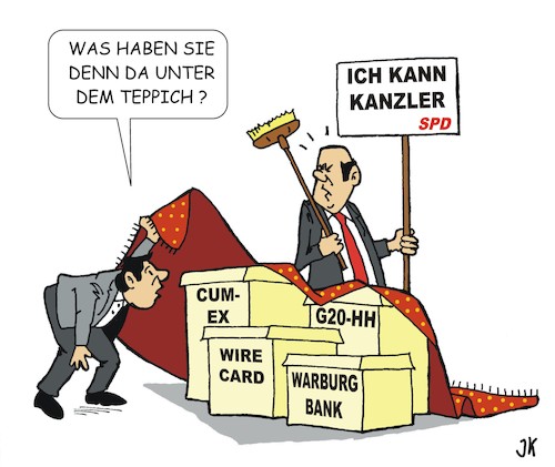 Cartoon: Unterm Teppich (medium) by JotKa tagged bundestagswahlen,bundeskanzler,kanzlerkandidaten,politik,politiker,skandale,wahlen,olaf,scholz,wirecard,cumex,warburg,bank,g20,hamburg,bundestagswahlen,bundeskanzler,kanzlerkandidaten,politik,politiker,skandale,wahlen,olaf,scholz,wirecard,cumex,warburg,bank,g20,hamburg