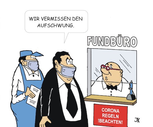 Cartoon: Wo steckt der Wiederaufschwung? (medium) by JotKa tagged corona,coronakrise,wirtschaft,wirtschaftszahlen,pleiten,arbeitsplätze,aufträge,jobs,beruf,karriere,gehälter,politik,fundbüro,corona,coronakrise,wirtschaft,wirtschaftszahlen,pleiten,arbeitsplätze,aufträge,jobs,beruf,karriere,gehälter,politik,fundbüro