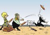 Cartoon: Anti IS Einsatz 2 (small) by JotKa tagged is isis syrien syrienkrieg bundeswehr marschbefehl bundestag parteien flüchtlinge flüchtlingskrise paris terror krieg tornados luftwaffe merkel nikolaus vonderleyen verteidigungsministerin kanzlerin nudelholz waffen terrorist