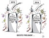 Cartoon: Beste Freunde (small) by JotKa tagged regierung bundesregierung parteien koalitionen koalitionspartner koalitionsstreit politiker