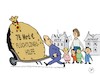 Cartoon: Bundeshaushalt (small) by JotKa tagged bundeshaushalt migration flüchtlingshilfe schulen kitas steuergelder staatsausgaben