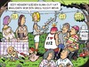 Cartoon: Burnout 2 (small) by JotKa tagged burnout syndrom ausbrennen ausgebranntsein gartenparty freunde nachbarn grillen feiern