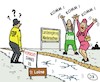 Cartoon: Dünnes Eis (small) by JotKa tagged hannover niedersachsen landesregierung regierungsbildungkoalitionen ampel rot grün geld spd grüne fdp eis dünnes leine
