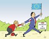 Cartoon: EU Reformer (small) by JotKa tagged merkel macron eu europäische union berlin paris brüssel reformen