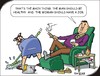 Cartoon: Health (small) by JotKa tagged man woman relations life settings jobs role distribution of tasks