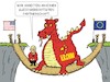 Cartoon: Partnerschaft (small) by JotKa tagged china deutschland politik wirtschaft handelsbeziehungen handelsabkommen zollstreit usa eu erneuerbare energien elektromobilität batterien umwelt