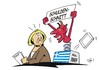 Cartoon: Post vom IWF (small) by JotKa tagged griechenland,griechenlandkrise,euro,eurokrise,rettungsschirm,er,ezb,iwf,lagarde,christine,merkel,tsipras,schuldenschnitt,rettungspaket