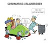 Cartoon: Reisesperre (small) by JotKa tagged coronakrise virus coronaregeln urlaub reisen gesellschaft freizeit einschränkungen pandemie