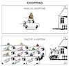 Cartoon: Shopping (small) by JotKa tagged handel verkauf arbeitsplätze umwelt klima abgase verkehrsaufkommen online verbraucher