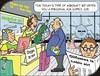 Cartoon: Care (small) by JotKa tagged policy flying holiday airports travel engines cruise cockpit cabin flightcrew oxygen problems solution to aircraft manufacturers airlines nausea check in boarding