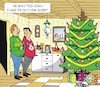 Cartoon: The Christmastree (small) by JotKa tagged christmas xmas holiday presents christmaseve christmasparty christmastree xmastree