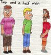 Cartoon: Two and a half men (small) by Salatdressing tagged two,and,half,men,fernsehen,serie,film,neu,modern,charlie,sheen,comedian,comedy
