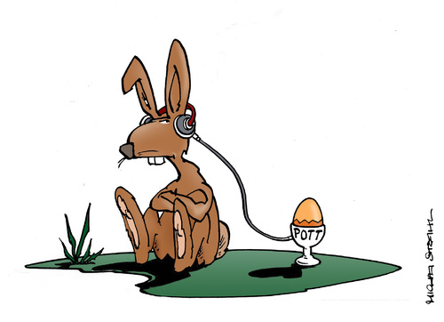 Cartoon: Ei-Pott (medium) by Micha Strahl tagged micha,strahl,eipott,ipod,ostern,osterhase,osterei,ostern,osterei,ei,eier,hase,hasen,tier,tiere,ipod,technik,walkman,musik,technologie