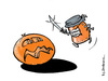 Cartoon: Halloween Nightmare (small) by Micha Strahl tagged micha,strahl,halloween,nightmare,kürbis,kürbismarmelade,pumpkin